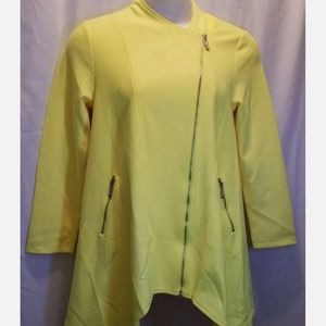 NWT Feratelli Women's Coat yellow 60s style sz S